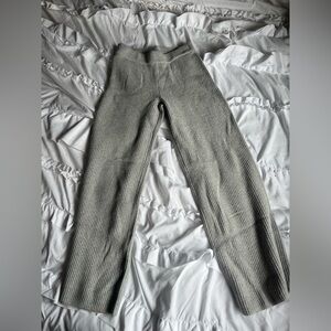Gap Gray Ribbed Knit Leggings wide leg